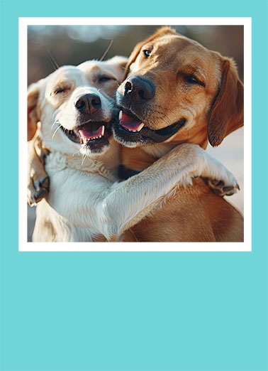 Dogs Biggest Birthday Hug Birthday Card Cover