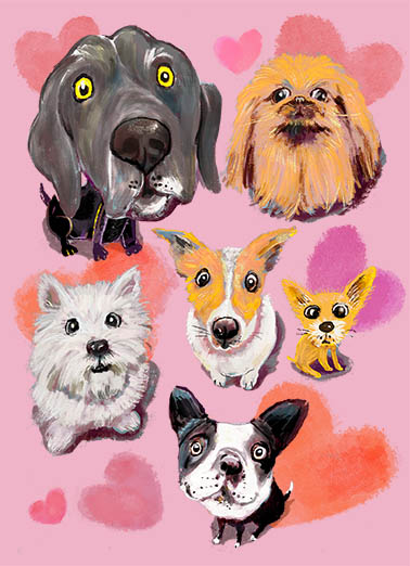 Dogs Say Candy Valentine's Day Card Cover