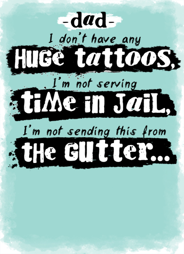 Don't Have Tattoos Jokes Ecard Cover