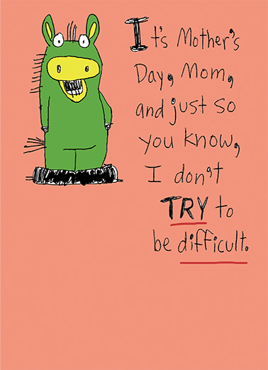 Don't Try Mother's Day Ecard Cover