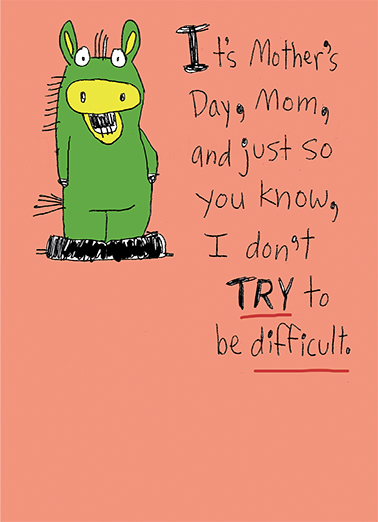 Don't Try Mother's Day Card Cover