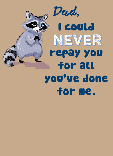 Down Payment Funny Animals Card Cover