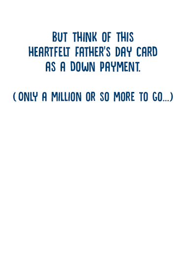 Down Payment Funny Animals Card Inside