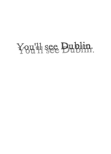 Dublin St. Patrick's Day Card Inside