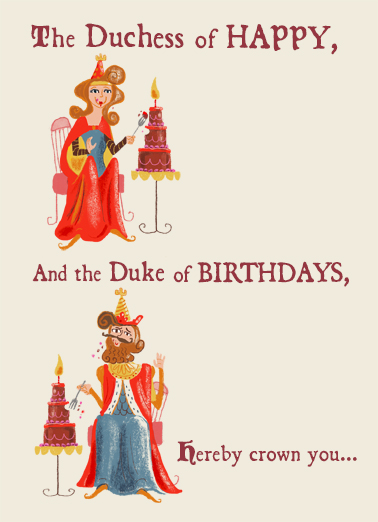 Duchess Duke Birthday Ecard Cover