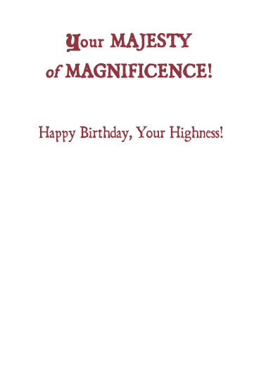 Duchess Duke Birthday Ecard Inside