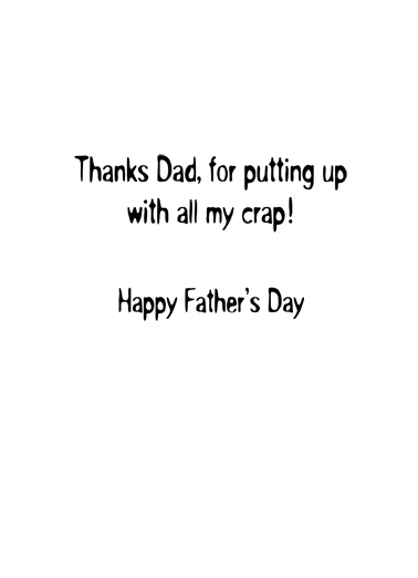 Dung Beetles Dad  Card Inside