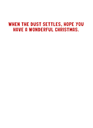 Duster Reindeer Christmas Ecard Inside