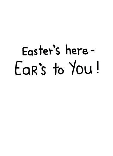 Ear Book Easter Card Inside