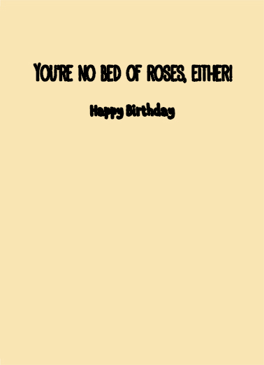 Easiest Going Birthday Card Inside