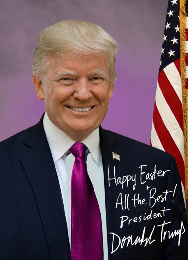 Easter Autograph President Donald Trump Ecard Cover