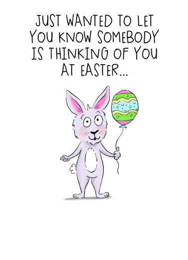 Easter Bunny Thinking Of You  Ecard Cover