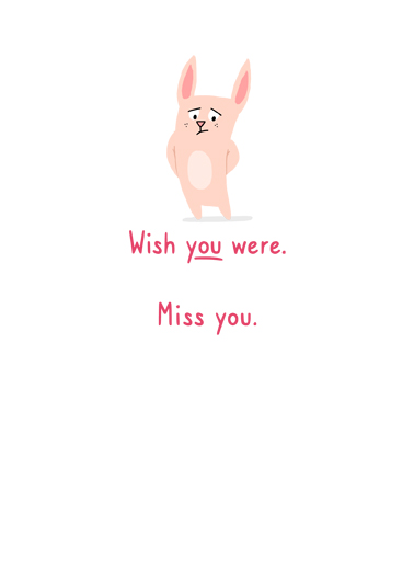 Easter Is Here Bunny Cute Card Inside