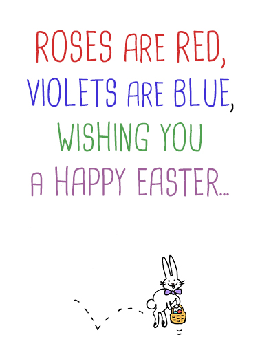 Easter Is Here Poem Ecard Cover