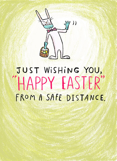 Easter Safe Distance 5x7 greeting Card Cover