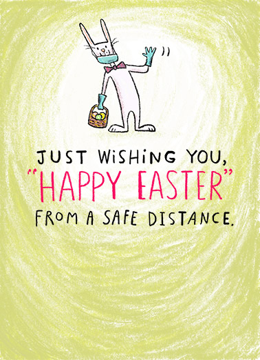 Easter Safe Distance Coronavirus Ecard Cover