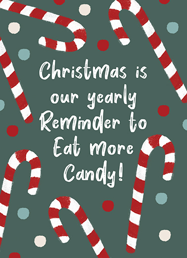Eat Candy Christmas Card Cover