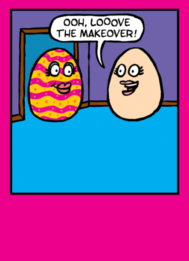 Egg Makeover Easter Card Cover