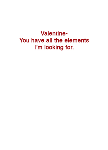Elements VAL Funny Card Inside