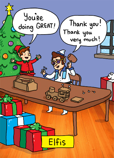 Elfvis Christmas Ecard Cover