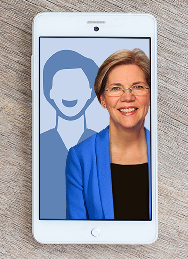 Elizabeth Warren Selfie Hillary Clinton Card Cover