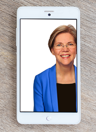 Elizabeth Warren Selfie Add Your Photo Ecard Cover