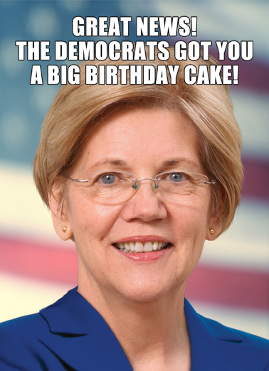 Elizabeth Warren Funny Political Card Cover