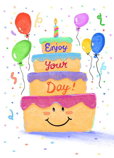 Enjoy Your Day Birthday Card Cover