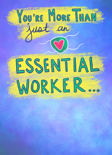 Essential Worker Bday Thinking of You Card Cover