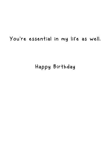 Essential Worker Bday Thinking of You Ecard Inside