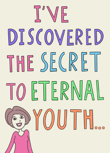 Eternal Youth Birthday Ecard Cover