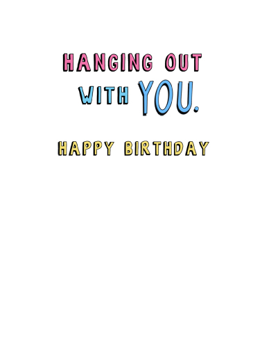 Eternal Youth Birthday Card Inside