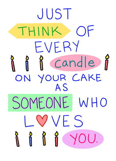 Every Candle Popular Cake Ecard Cover