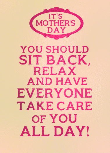 Everyone Take Care of You Mother's Day Card Cover