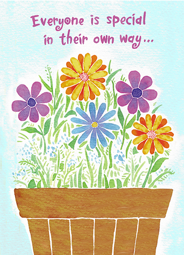 Everyone is Special Flowers Card Cover