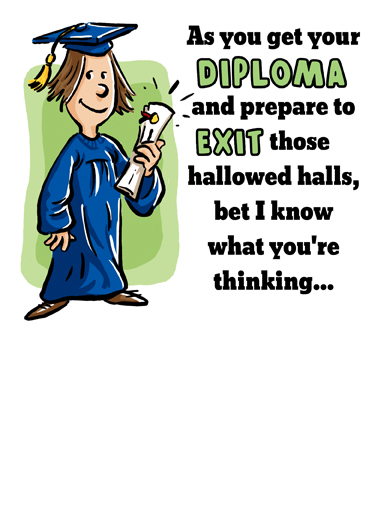 Exit Grad  Ecard Cover