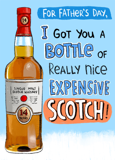 Expensive Scotch Father's Day Card Cover
