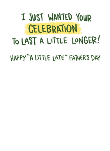 Extend Celebration Dad Father's Day Card Inside