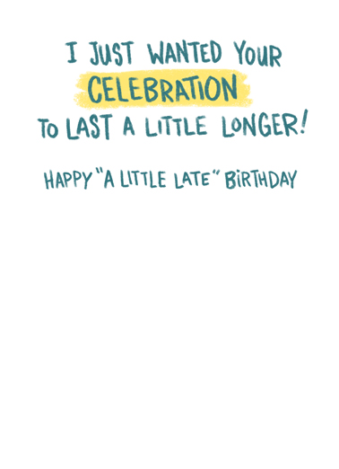 Extend Celebration Birthday Card Inside