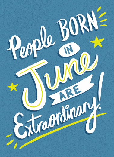 Extraordinary June  Card Cover