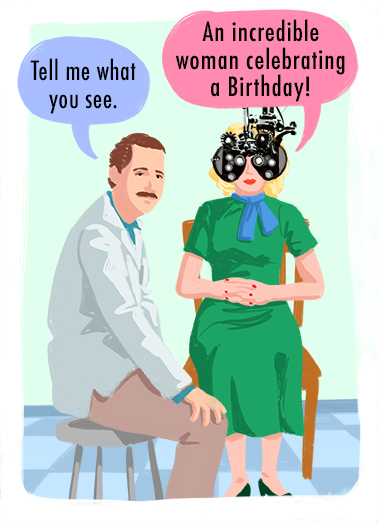 Eye Test Birthday Card Cover