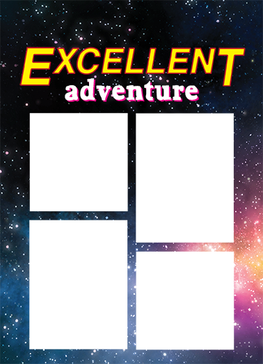 Excellent Adventure (for any time) 5x7 greeting Card Cover