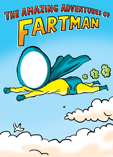 Fartman (for any time) For Friend Ecard Cover