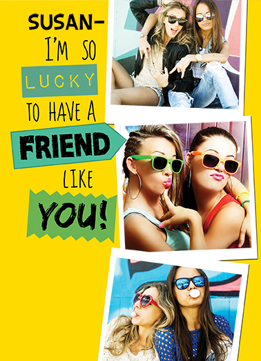 Lucky Friends (for any time) Add Your Photo Ecard Cover