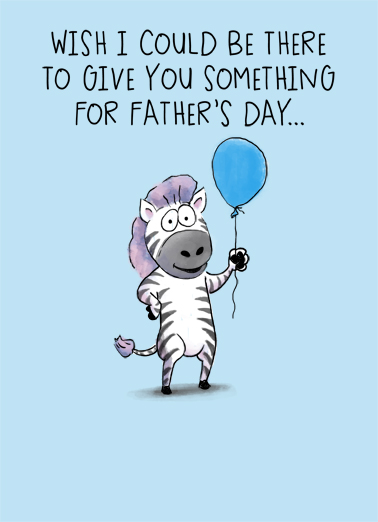 FD Zebra Father's Day Ecard Cover