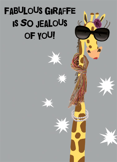 Fabulous Giraffe 5x7 greeting Card Cover