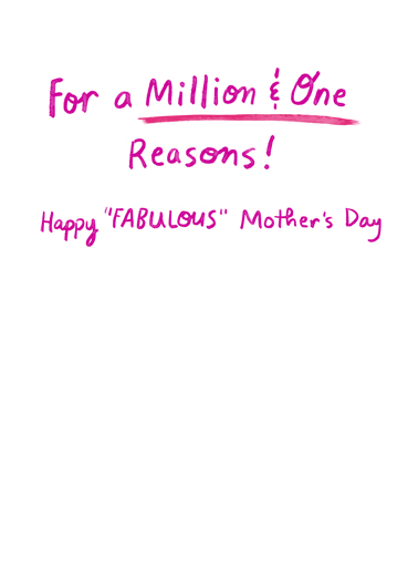 Fabulous Mom  Card Inside