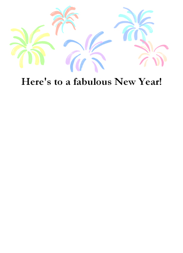 Fabulous New Year New Year's Card Inside