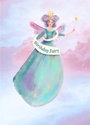 Fairy is Back Birthday Card Cover