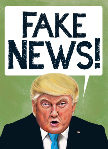 Fake News Lettering Ecard Cover